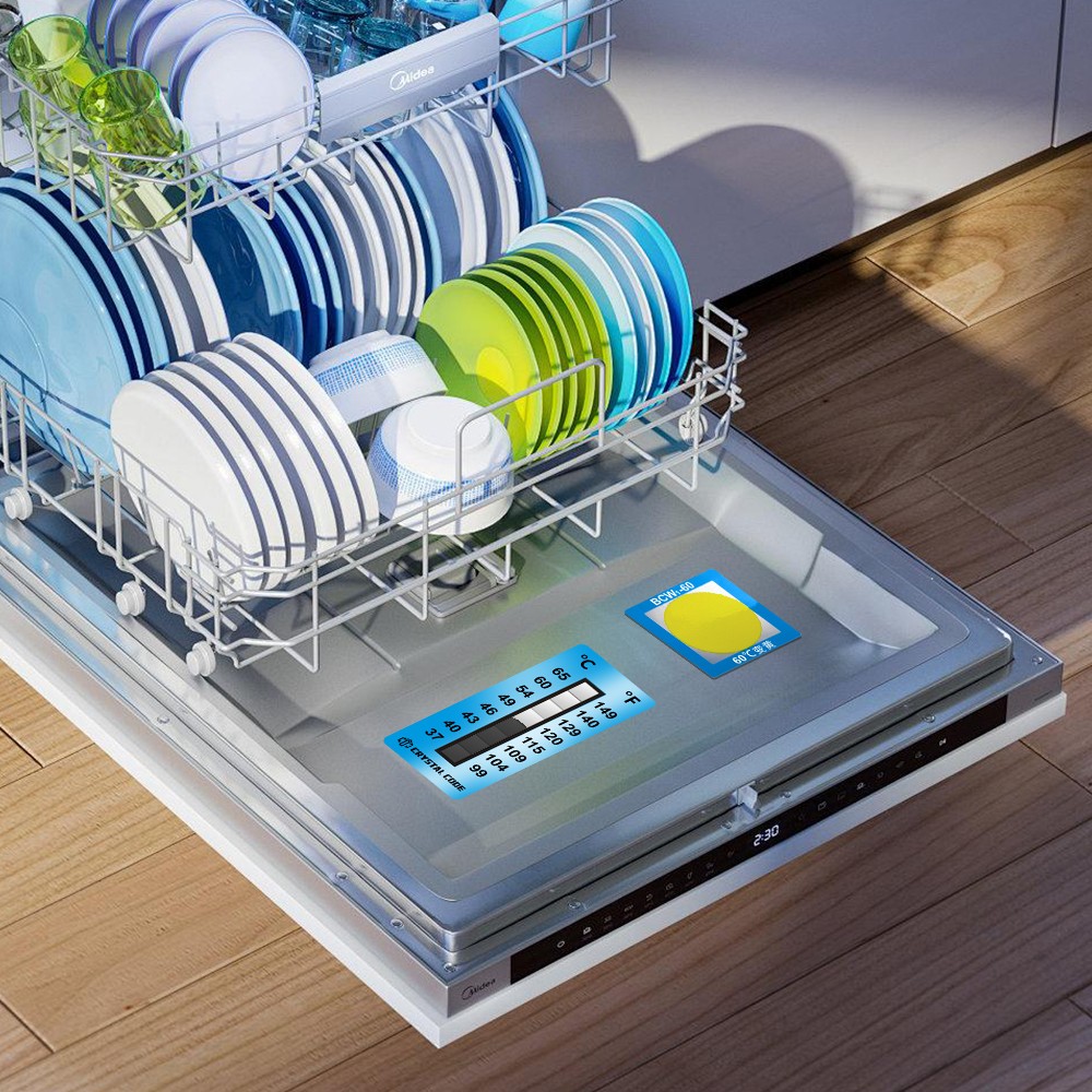 Adesivo indicativo di temperatura irreversibile