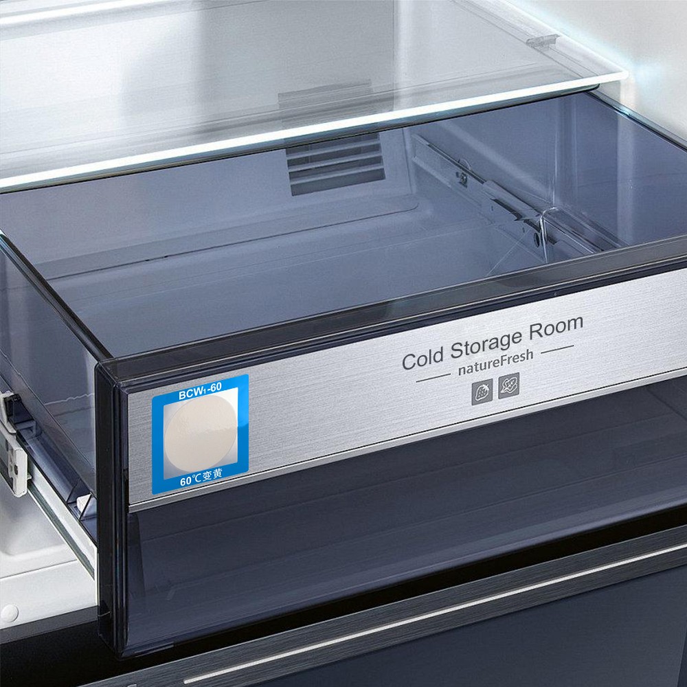 Adesivo indicativo di temperatura irreversibile