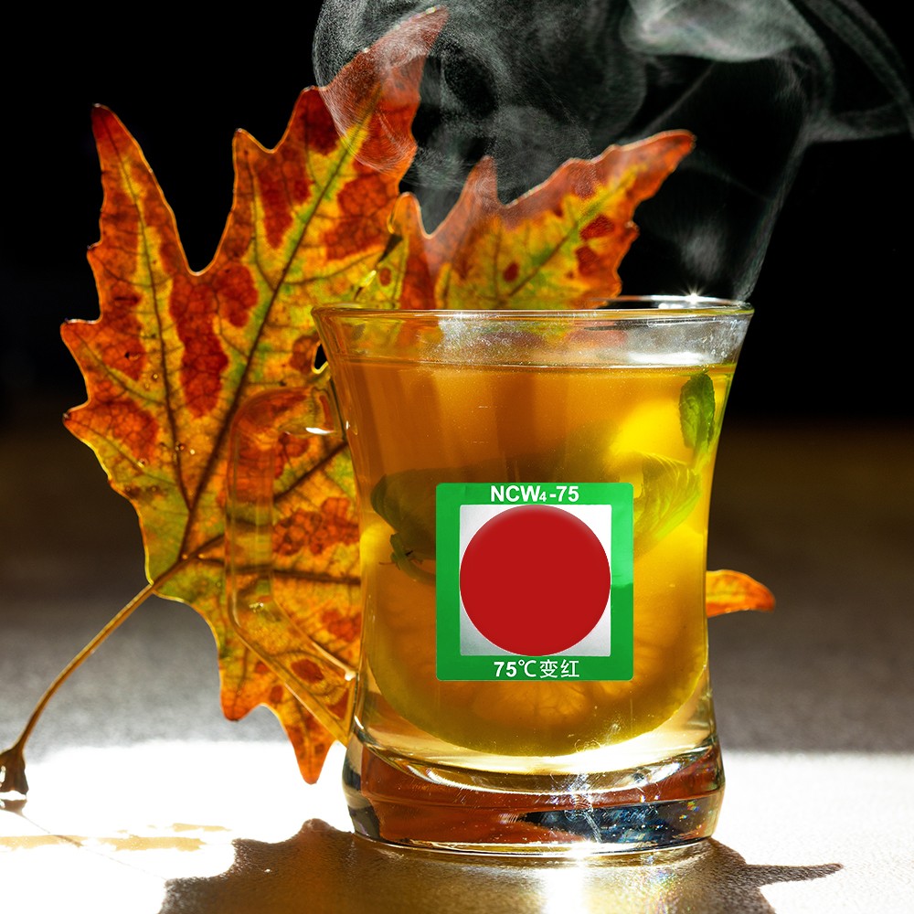 Adesivo reversibile per indicazione della temperatura