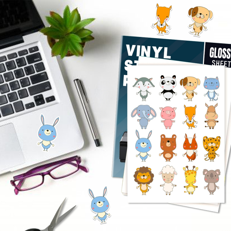 Fogli adesivi in vinile per stampante a getto d'inchiostro