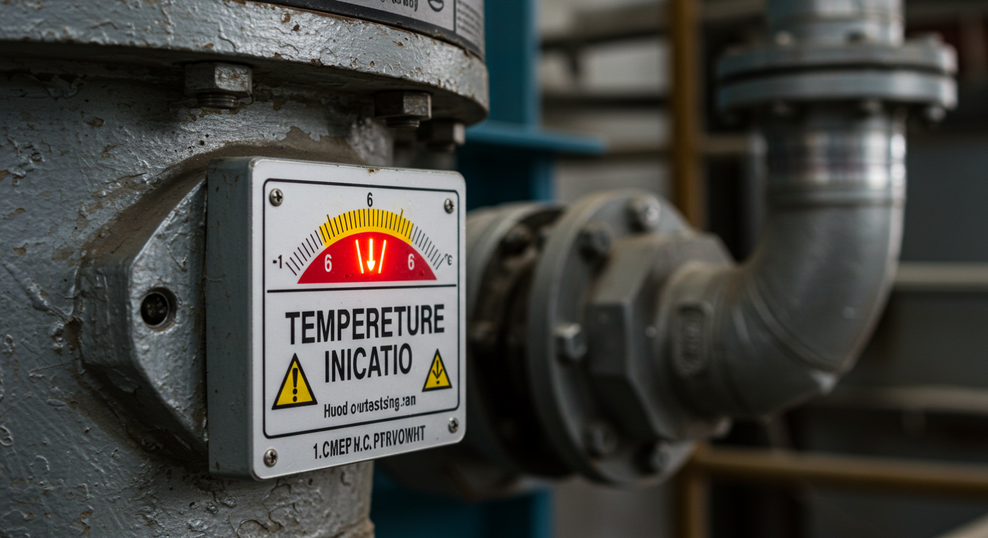 Etichetta indicatore di temperatura industriale