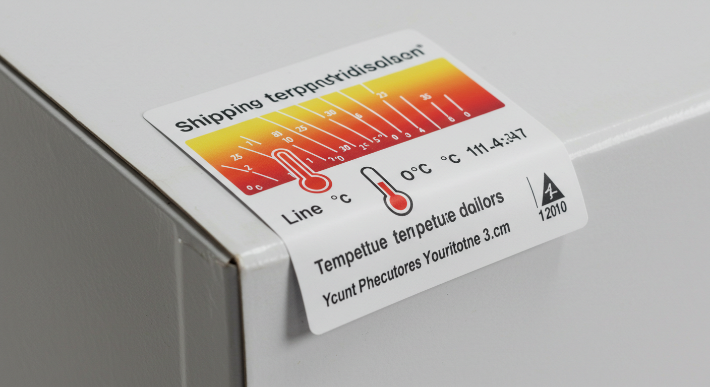 Etichetta indicatore di temperatura di spedizione