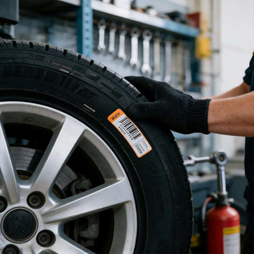 Industrial Tire Tracking Label