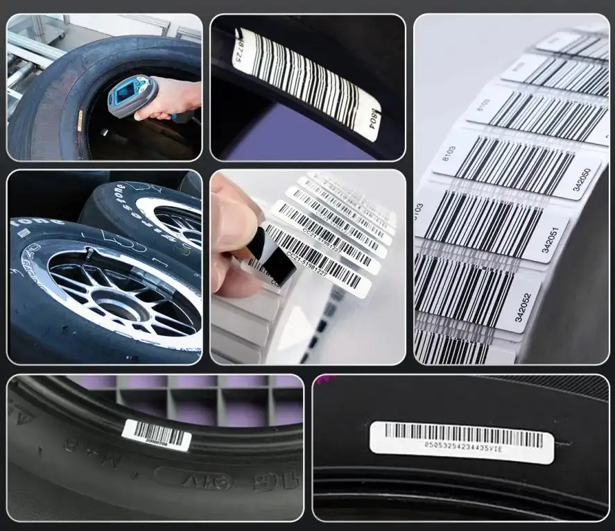 Etichette a codice a barre ad alta temperatura