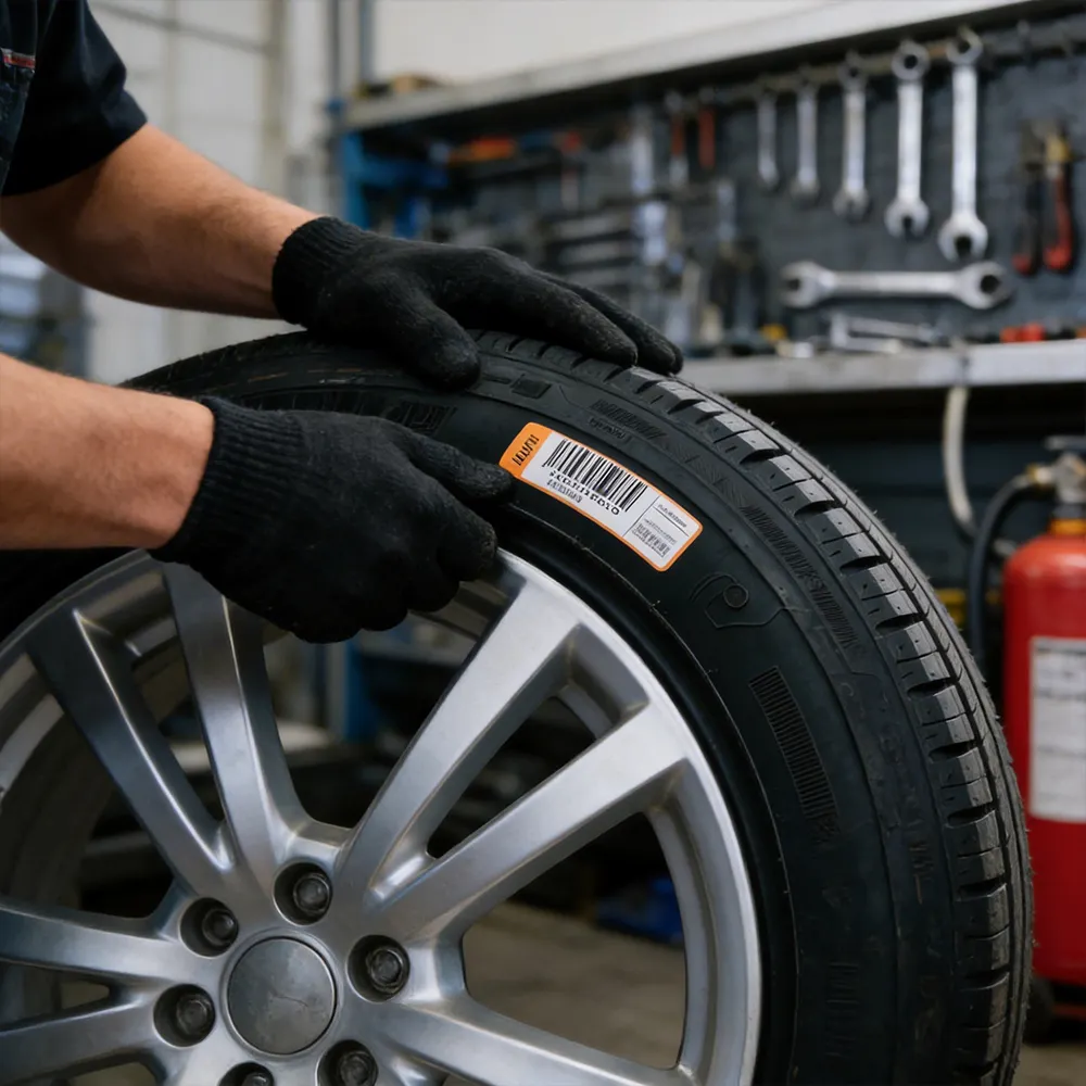 car tire marking label
