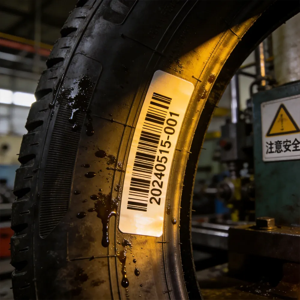 tire high temp curing label