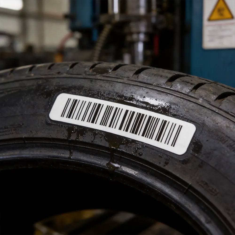 rubber curing identification label