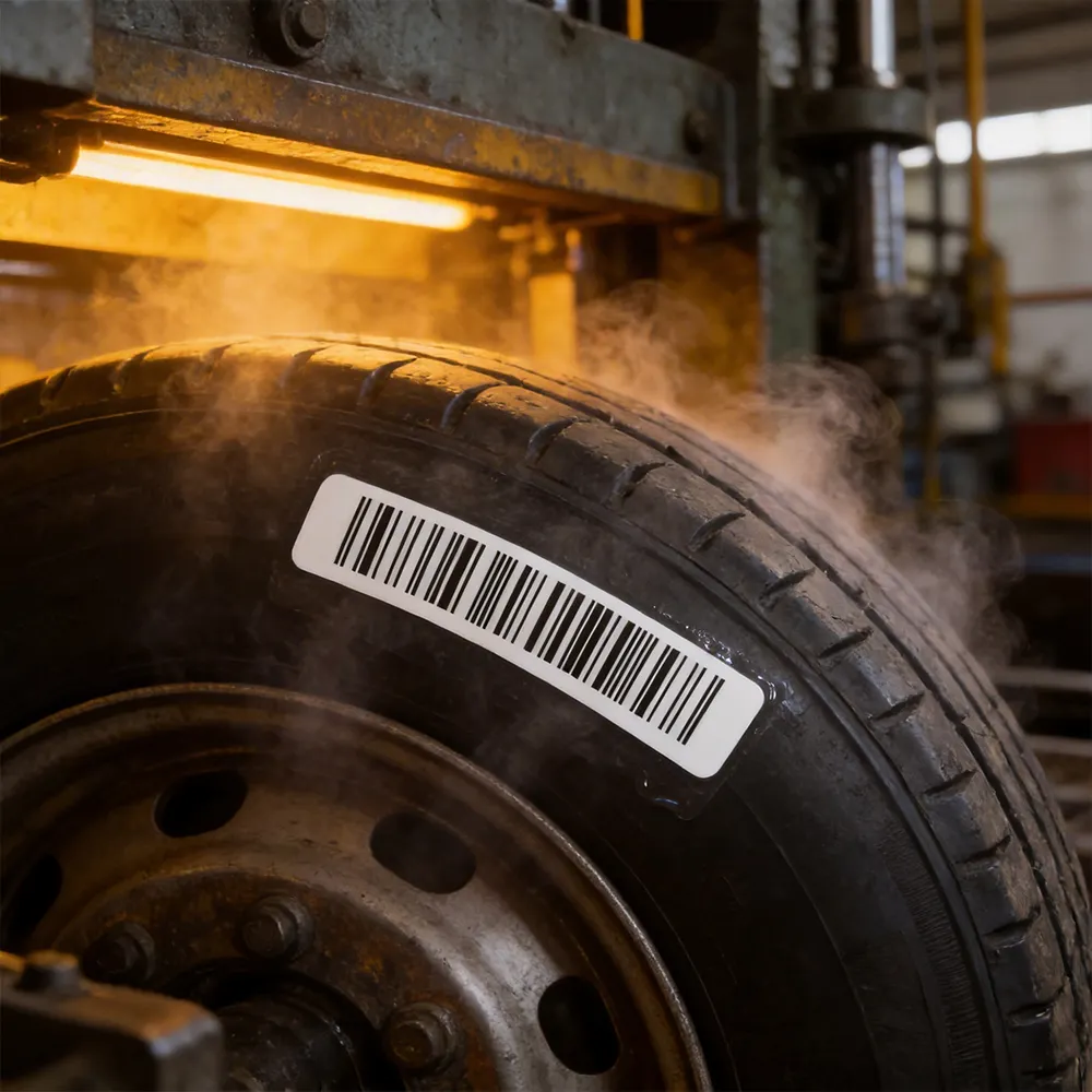 rubber vulcanization adhesive label