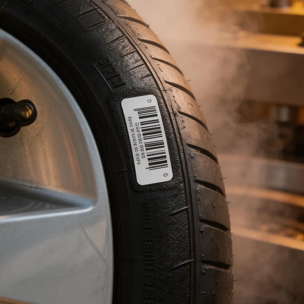 Etichetta di vulcanizzazione degli pneumatici