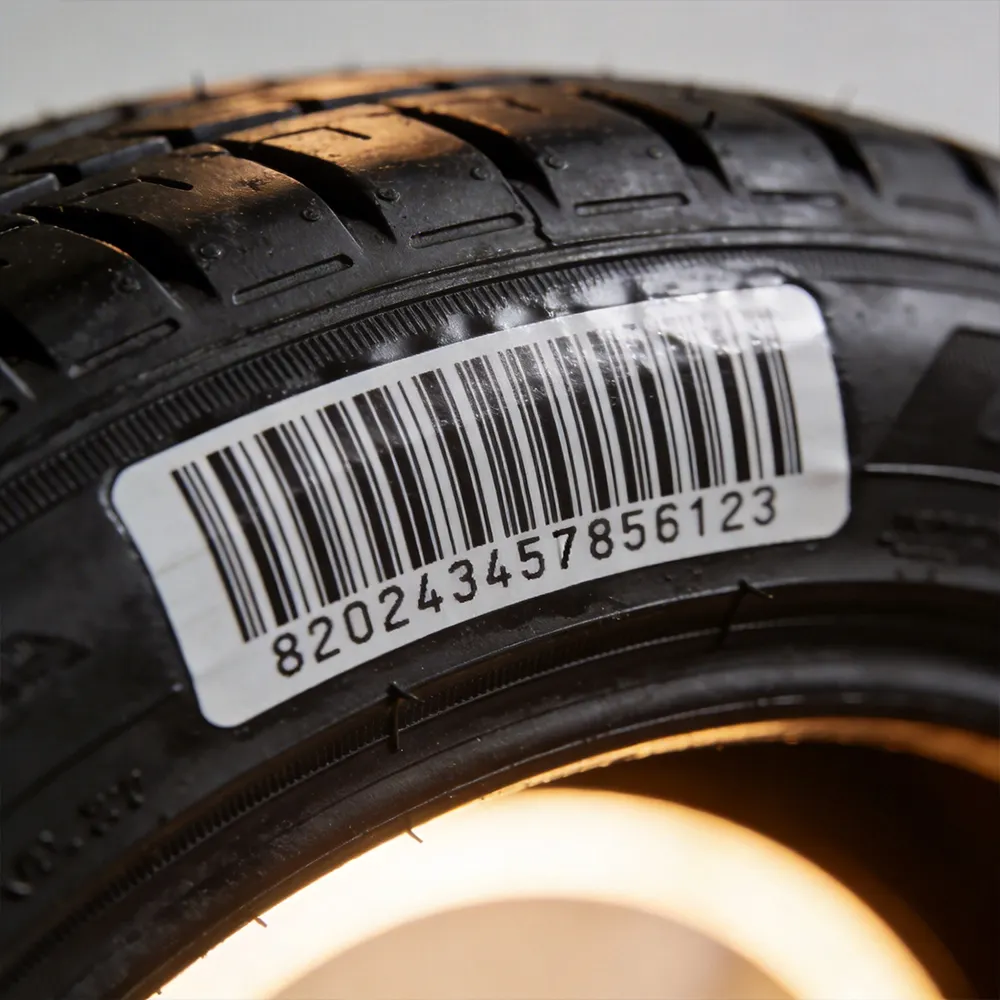 industrial tire serial label