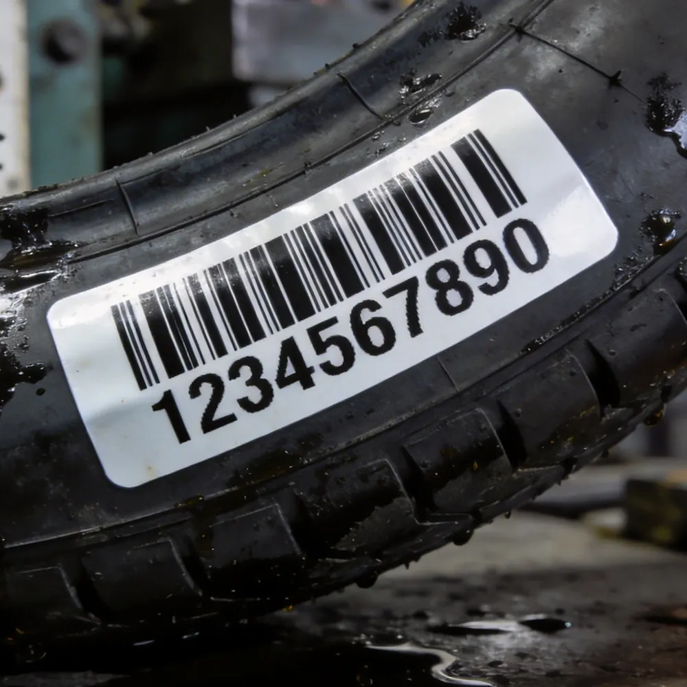 tire tracking serial label