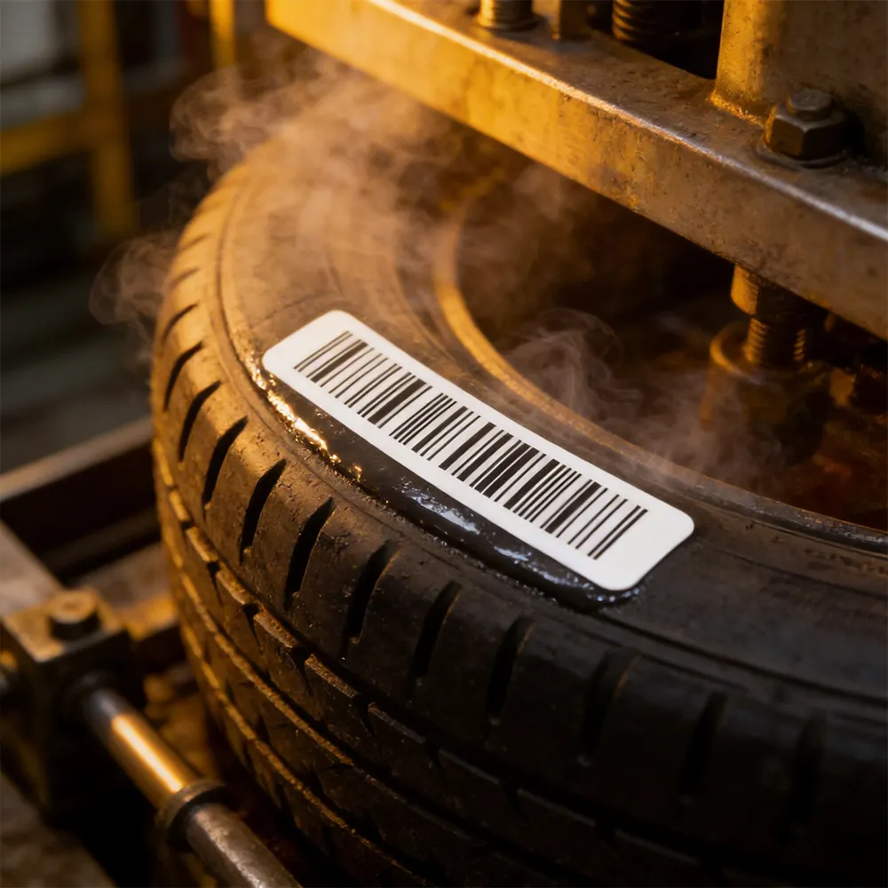 tire molding process label