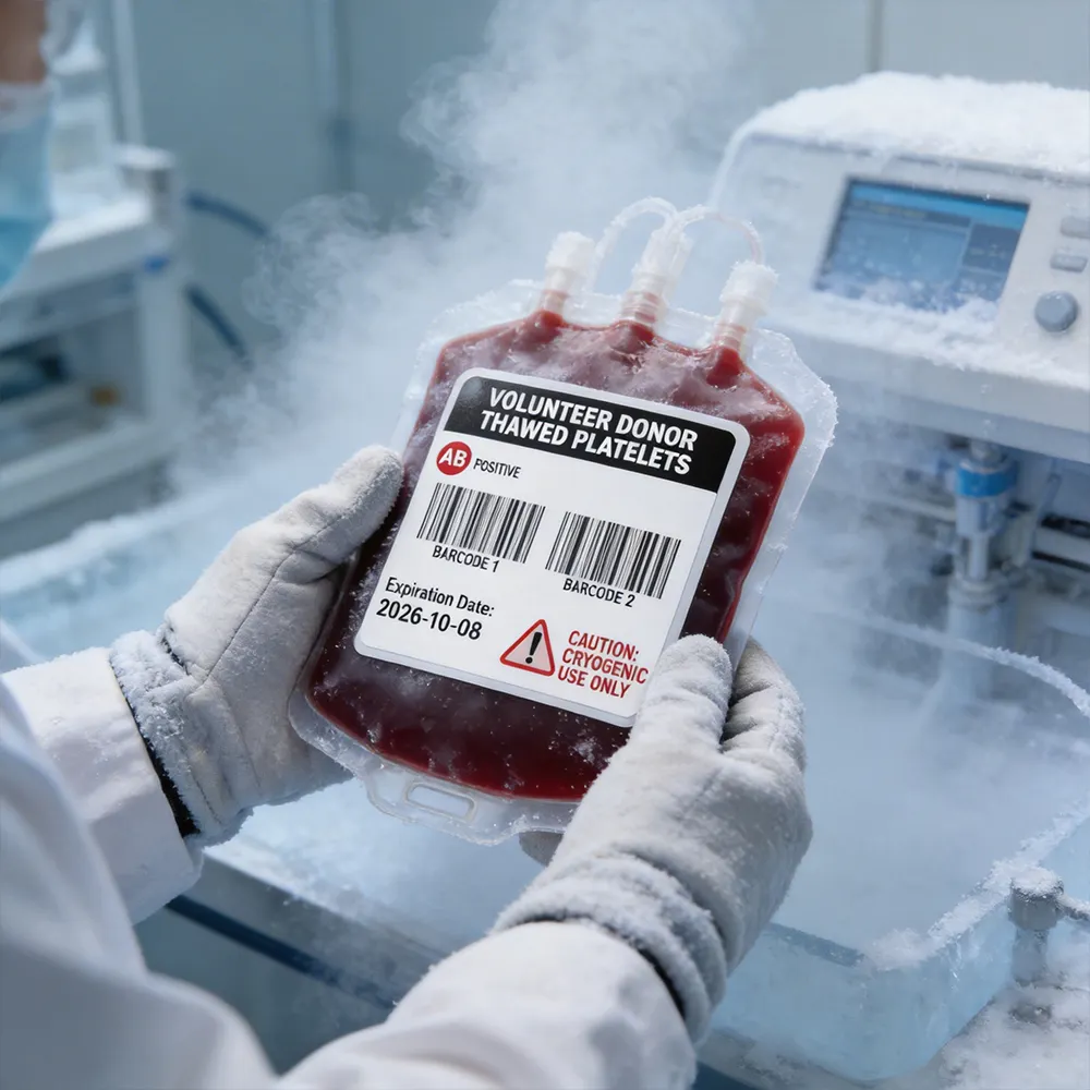 Etichetta per il tracciamento del campione di sangue