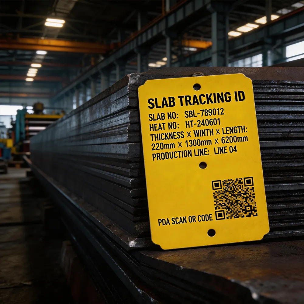 Tag metallici di tracciabilità in fabbrica