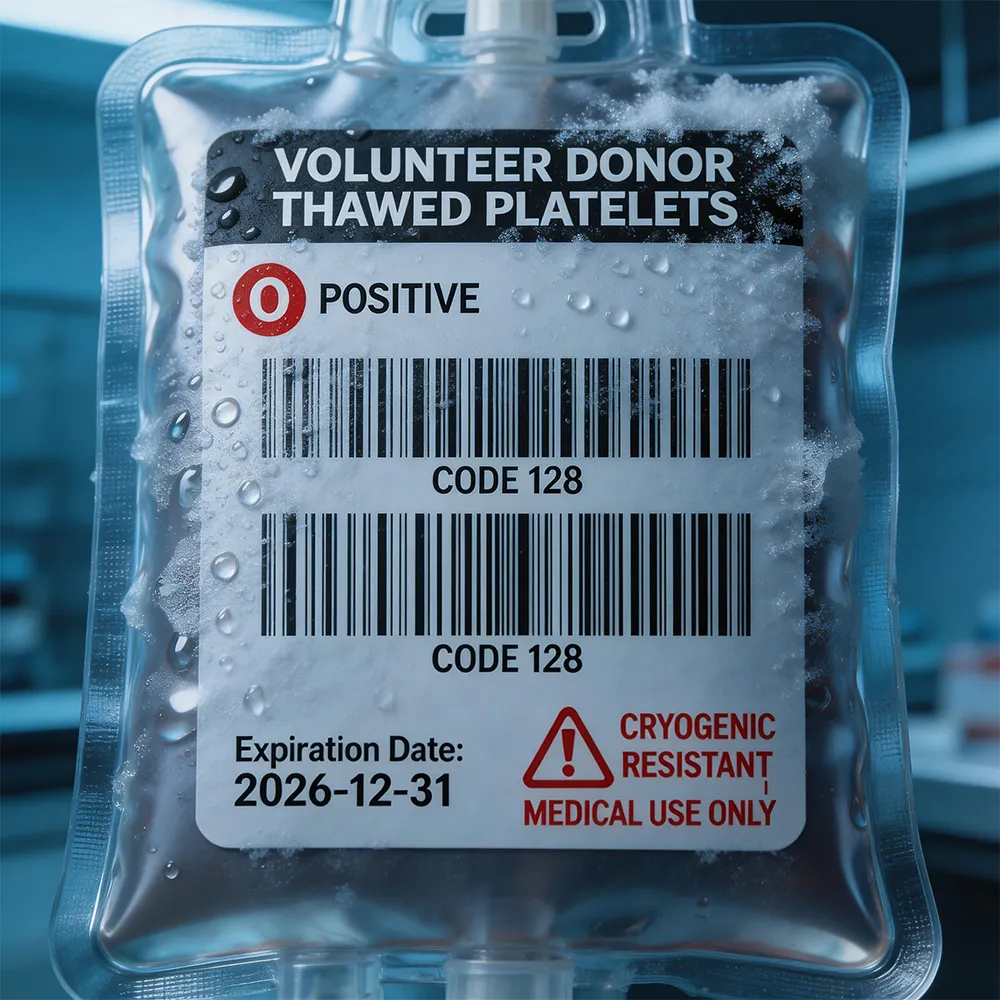 Etichetta del sangue dell'autoclave