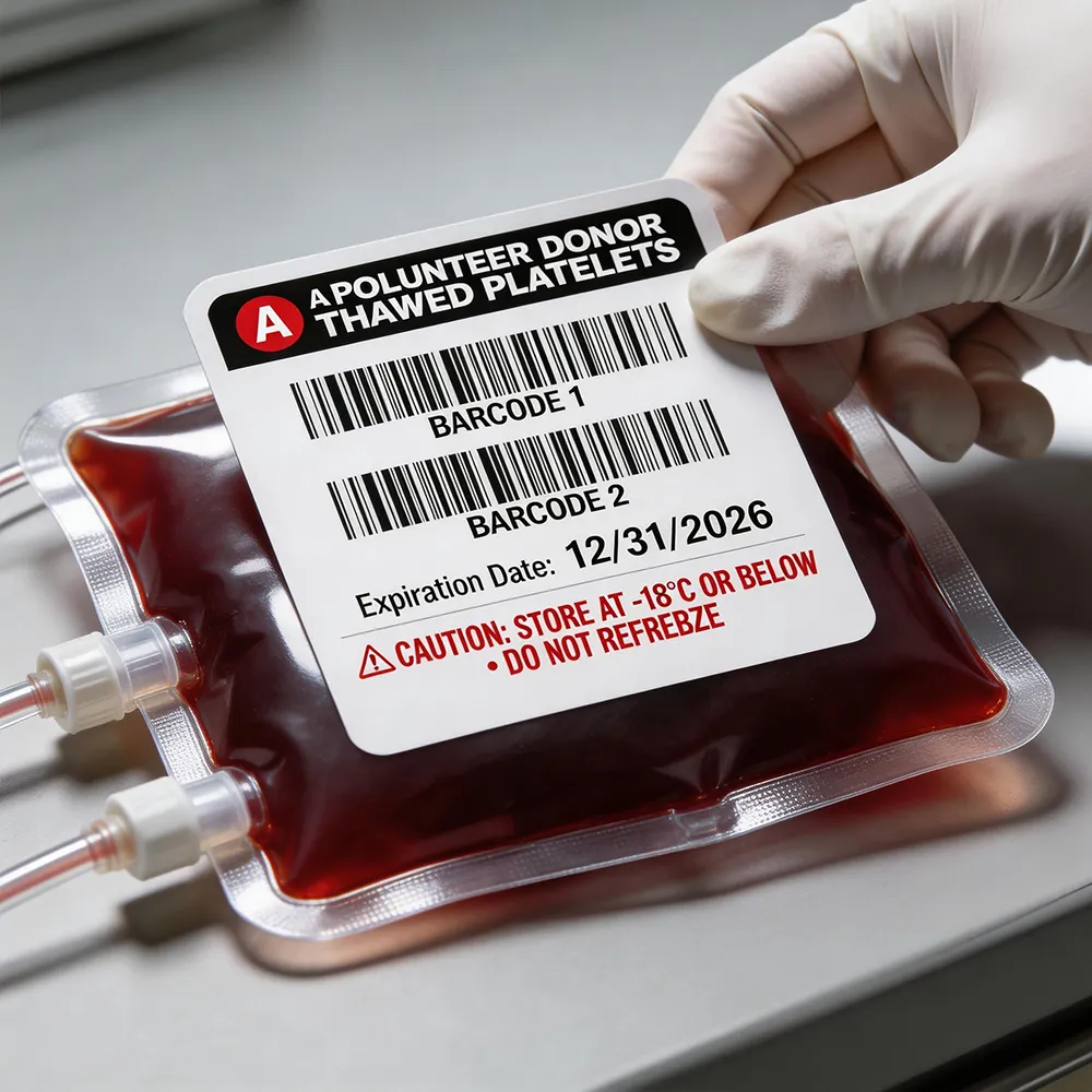 Etichetta identificativa della sacca di sangue