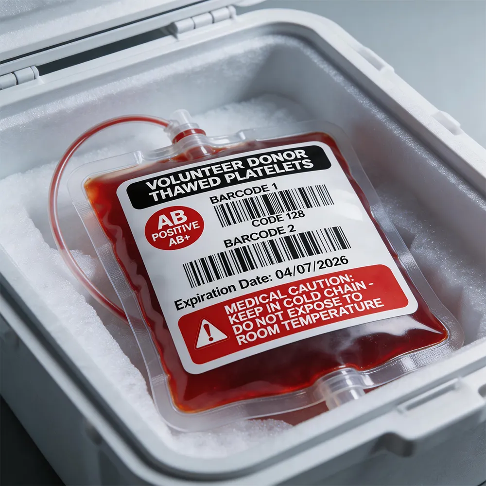 Etichetta del Codice a Barre del Campione di Laboratorio