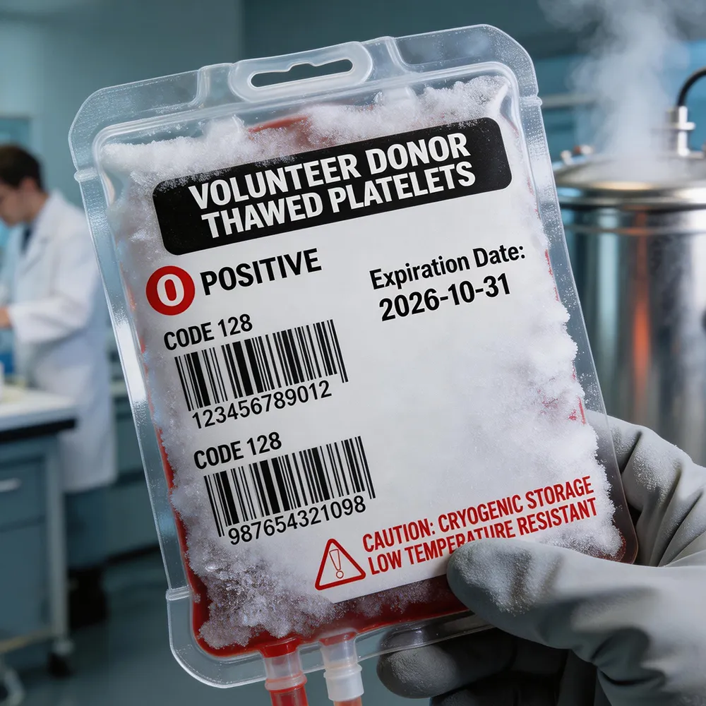 Etichetta del campione di sangue sicuro