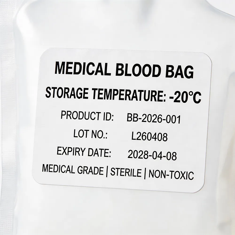 Etichetta della sacca di sangue -20°C