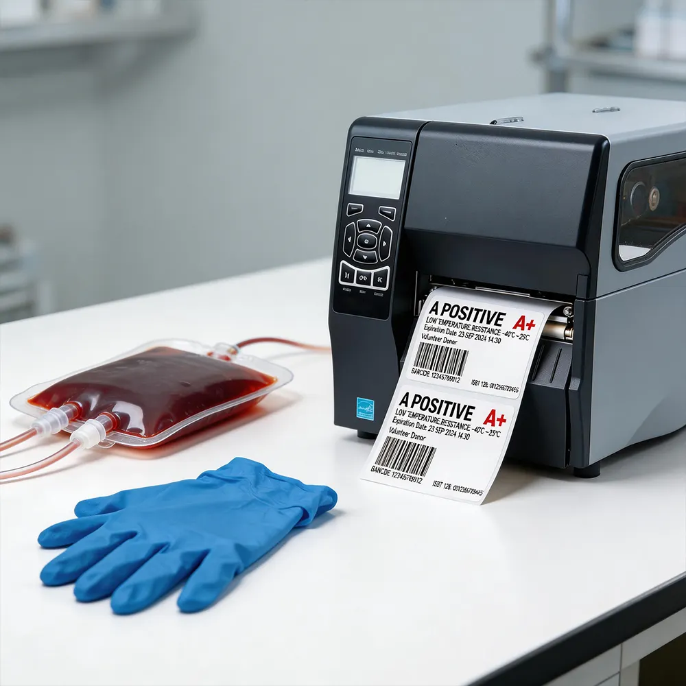 Etichetta del sangue ospedaliero
