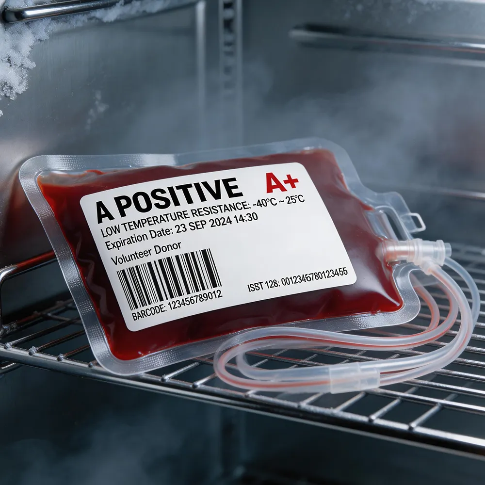 Sistema di etichetta per le banche del sangue