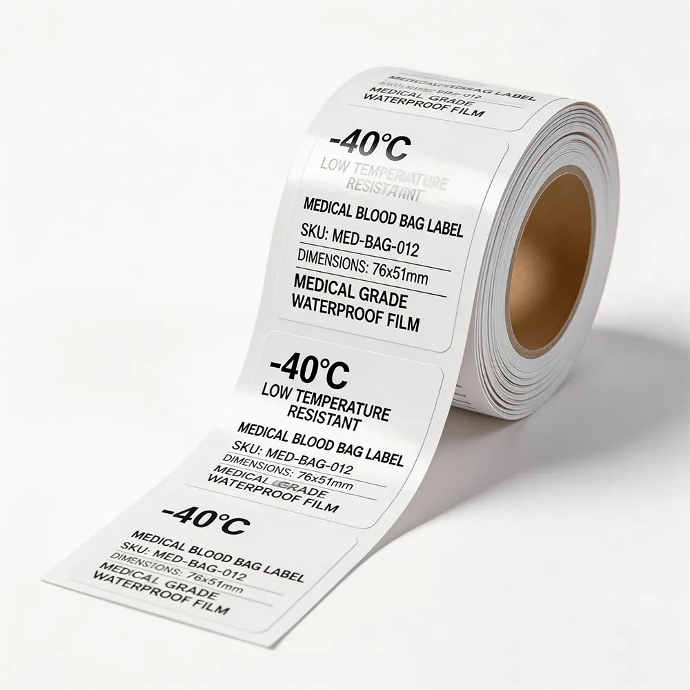 Etichetta della sacca di sangue -40°C