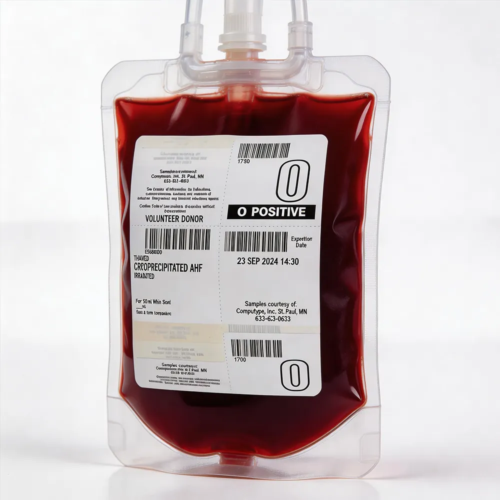 Etichetta del campione di sangue