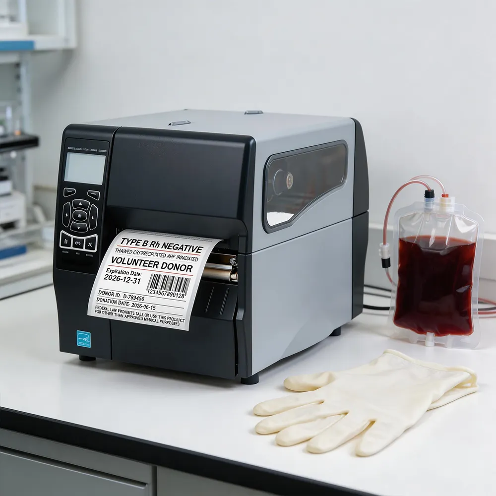 Etichetta per la trasfusione di sangue