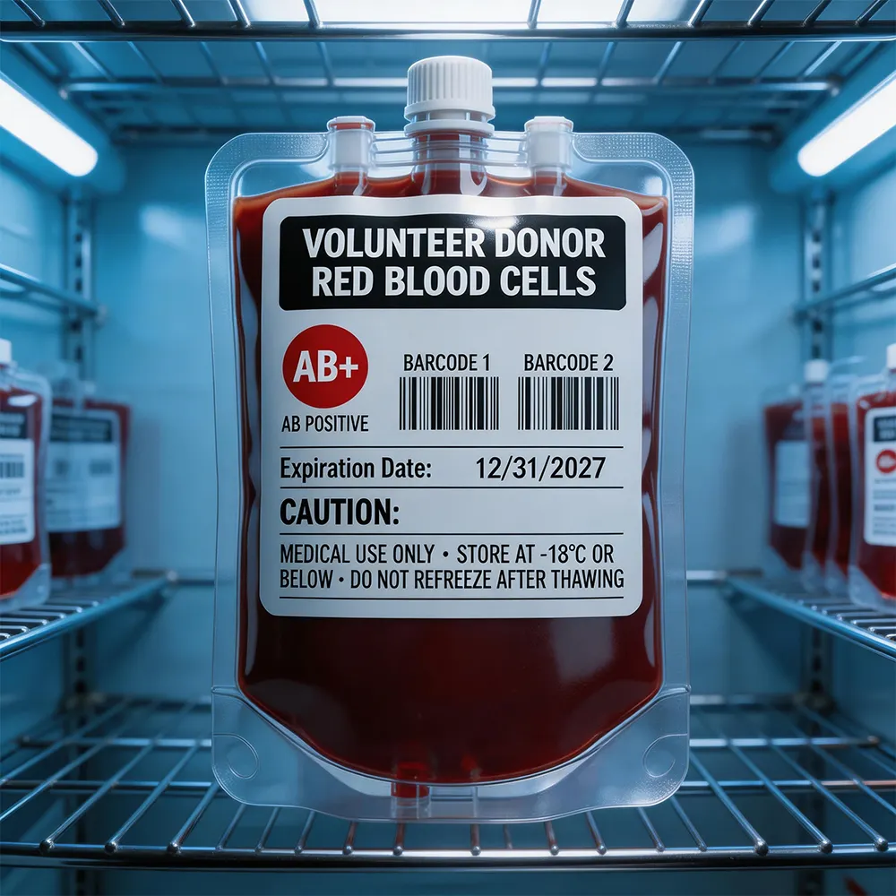 Sistema di etichettatura per l'immagazzinamento del sangue