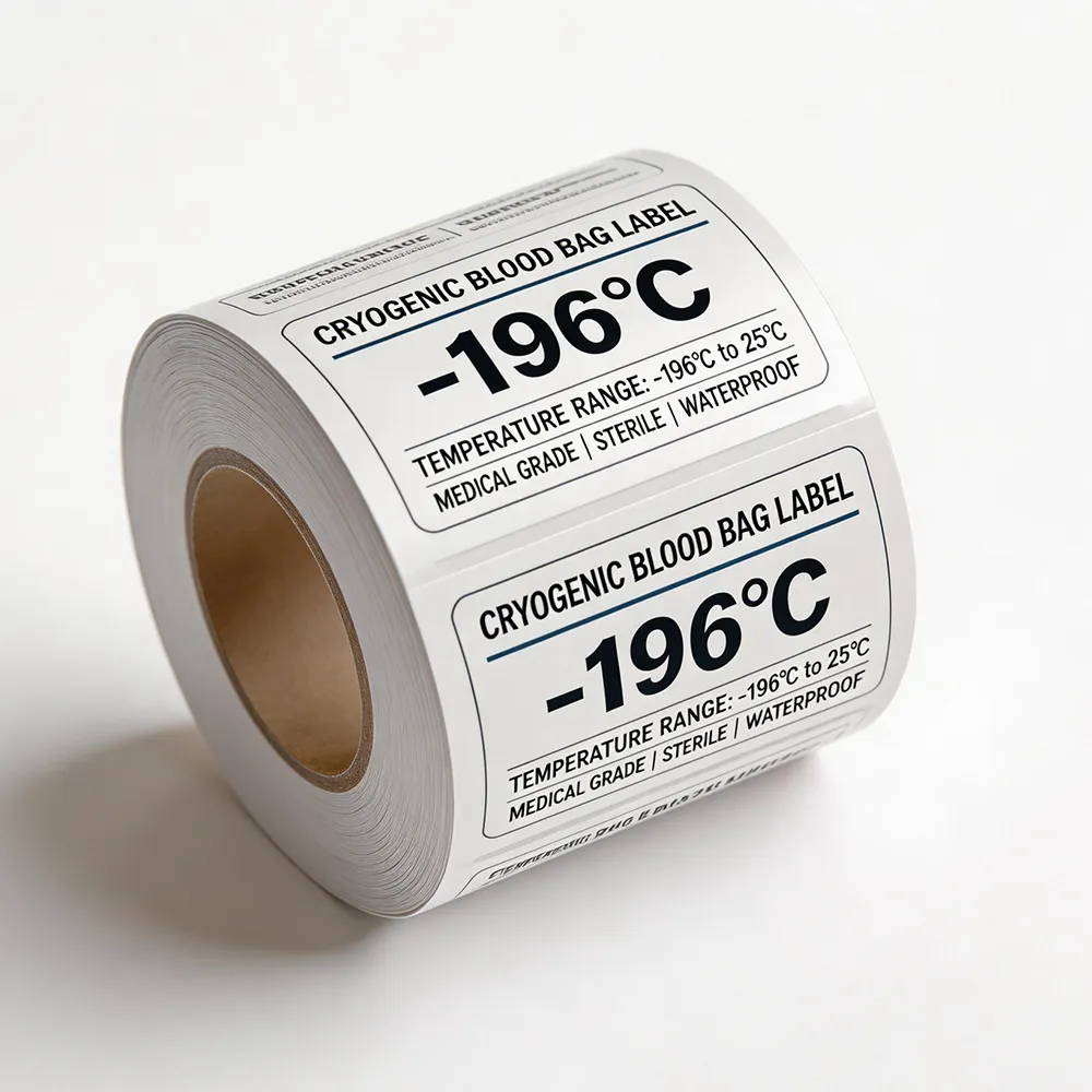 Etichetta criogenica per l'immagazzinamento del sangue -196°C