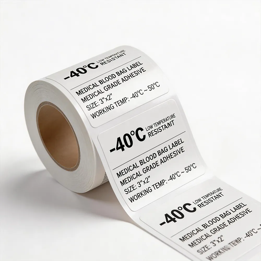 etichetta del congelatore per sacche di sangue -40°C