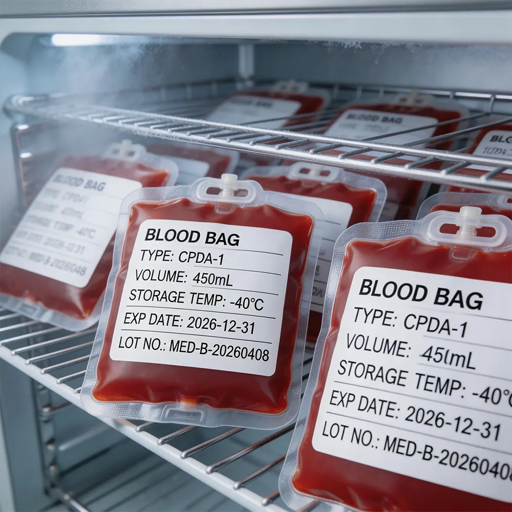 Etichetta del sangue per conservazione a freddo