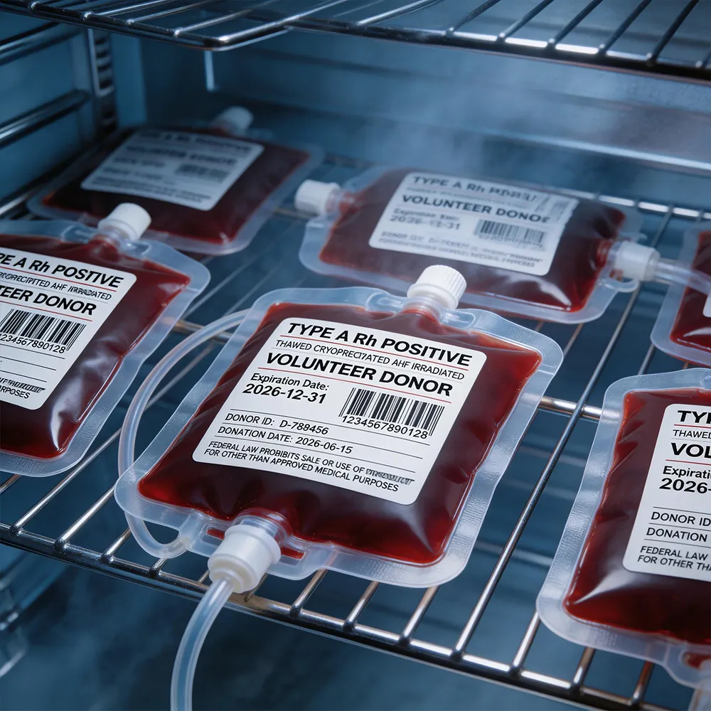 Sistema di etichetta per le banche del sangue