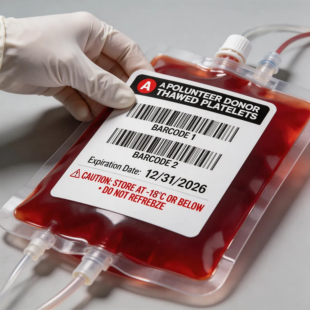 Etichetta identificativa della sacca di sangue