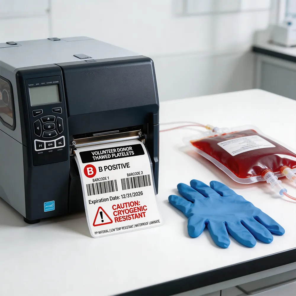 Etichetta identificativa della sacca di sangue