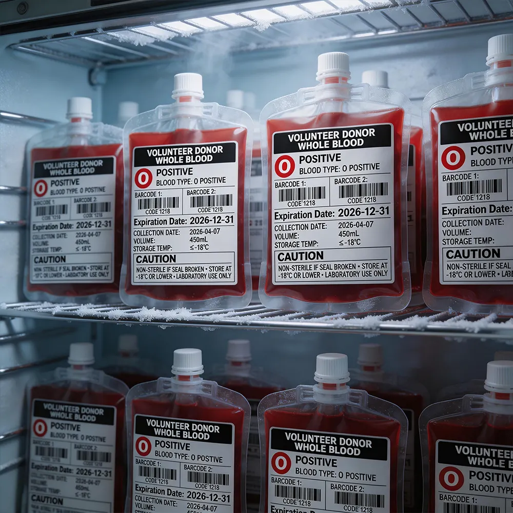 Etichetta della Sacca di Sangue Clinica