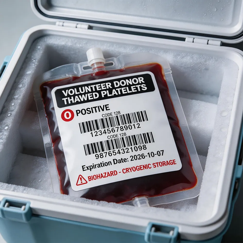 Etichetta identificativa della sacca di sangue
