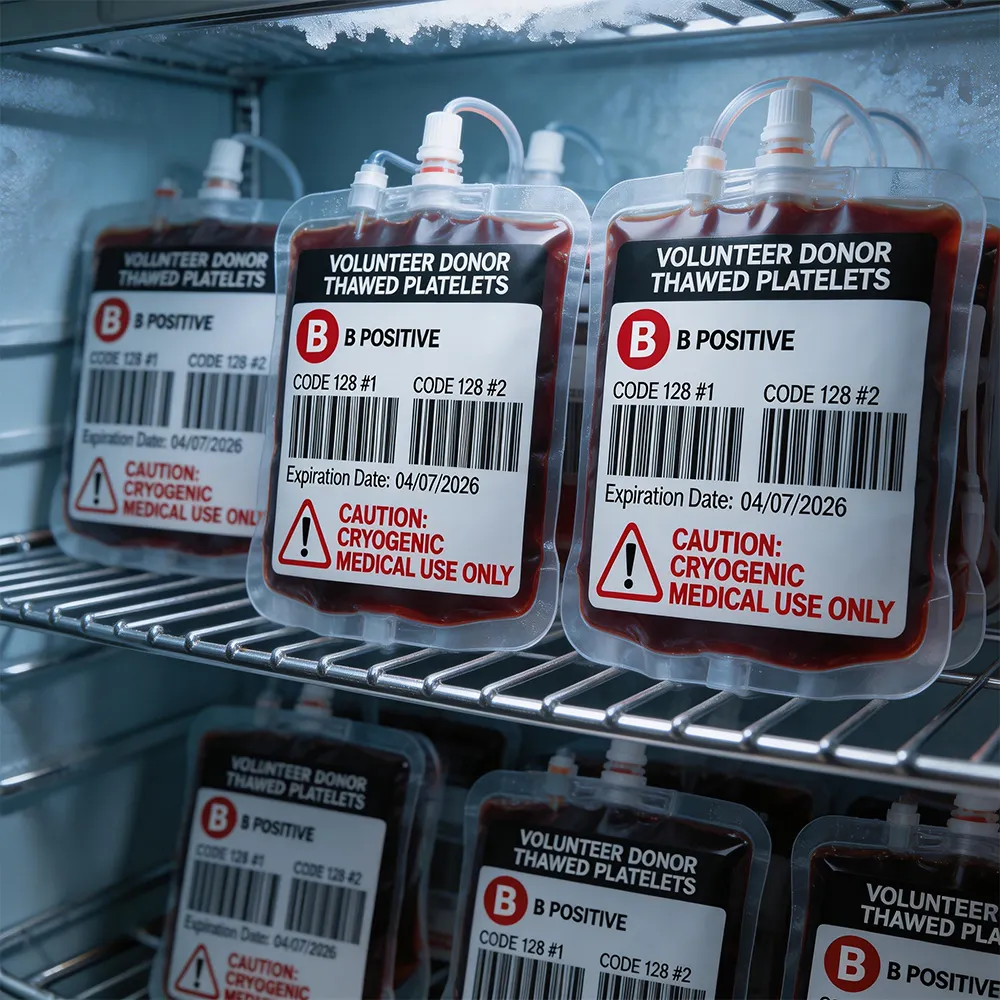 Etichetta identificativa della sacca di sangue