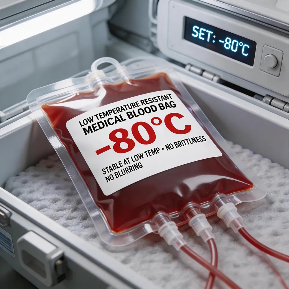Etichetta del congelatore di conservazione del sangue
