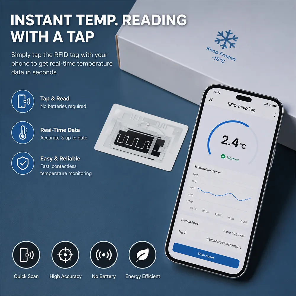 Etichetta RFID per il monitoraggio della temperatura