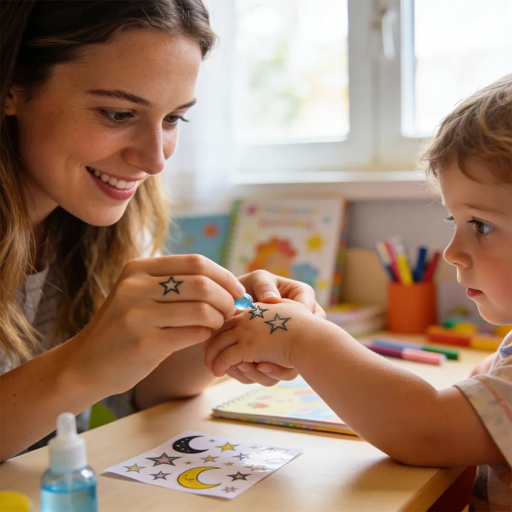 Carta per tatuaggi a colori vivaci