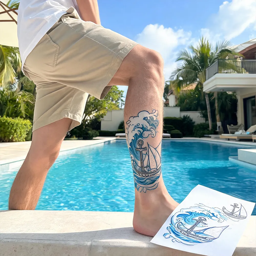 Carta per tatuaggi a colori vivaci
