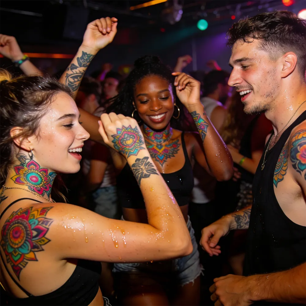 Carta per tatuaggi a colori vivaci