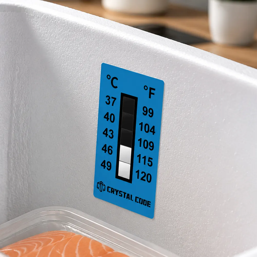 Etichetta per il monitoraggio della temperatura degli alimenti surgelati