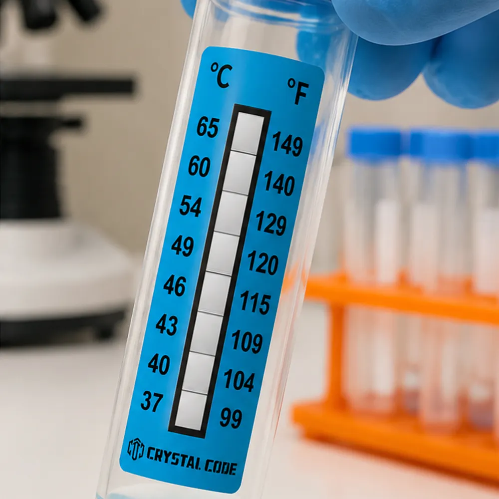 Etichetta indicatore di temperatura di laboratorio