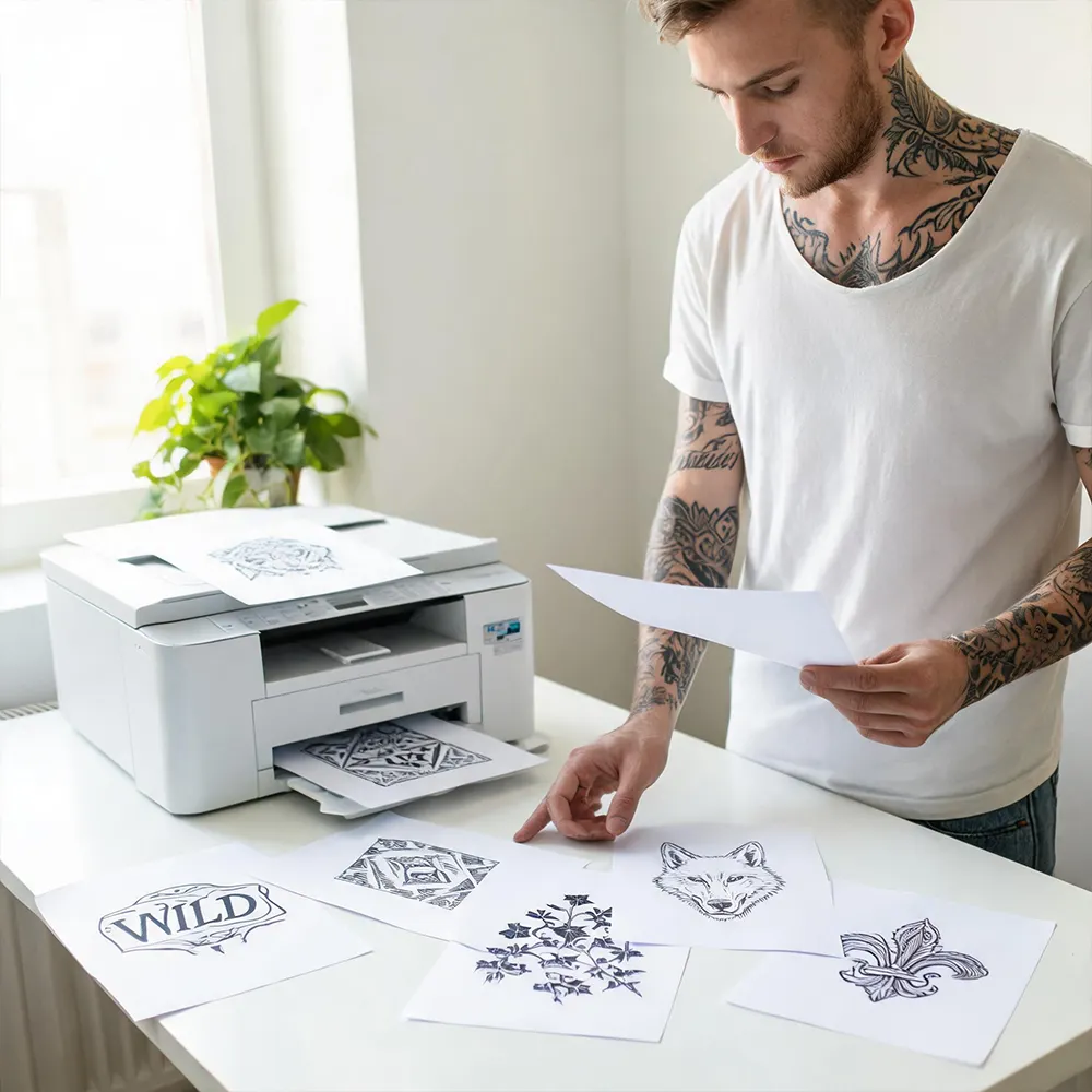 Carta per decalcomanie per tatuaggi per stampante laser