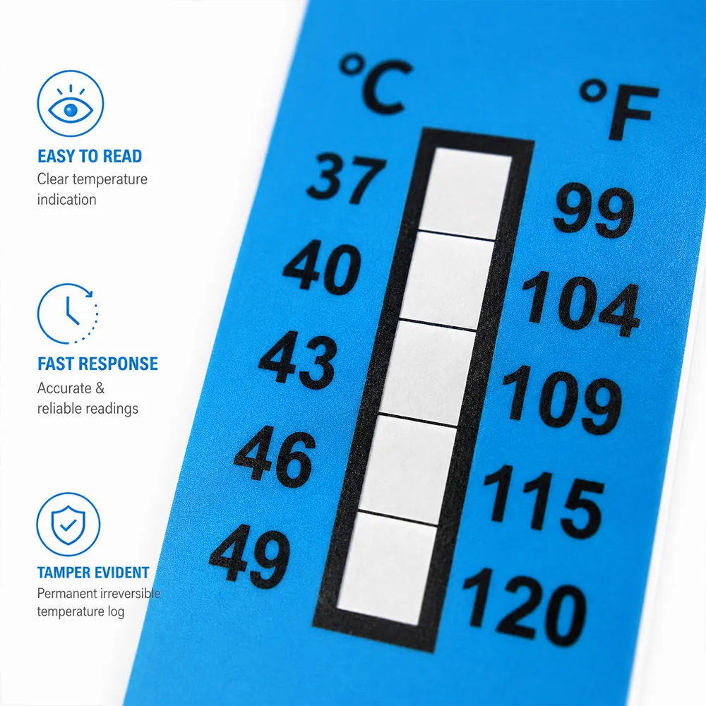 Etichetta dell'indicatore di temperatura logistica