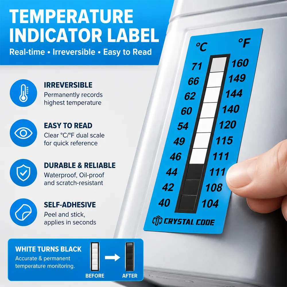 Etichetta indicatore di temperatura in carta