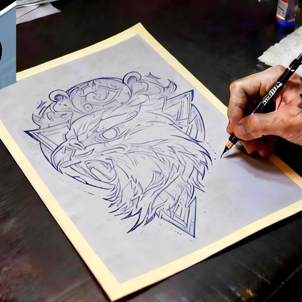 Carta professionale per il trasferimento di tatuaggi