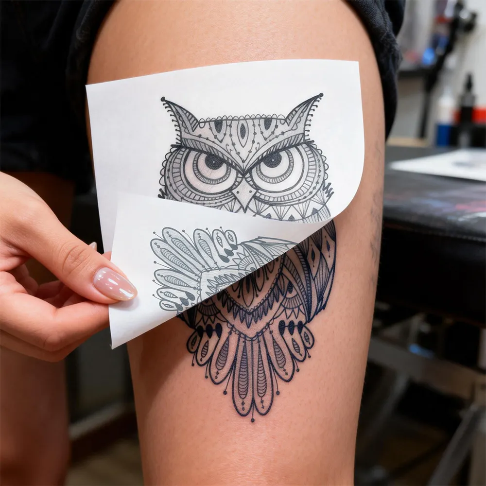 Carta professionale per il trasferimento di tatuaggi